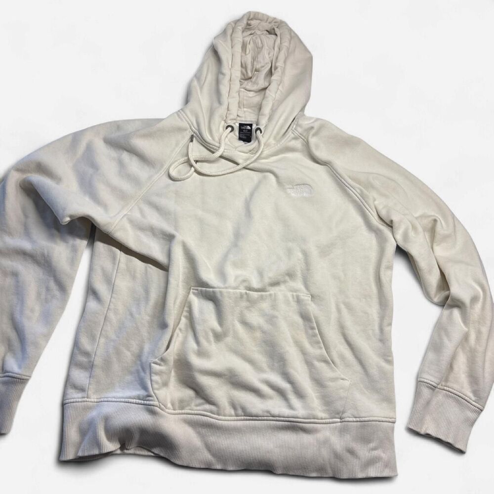 North Face Women's White and Cream Hoodie S